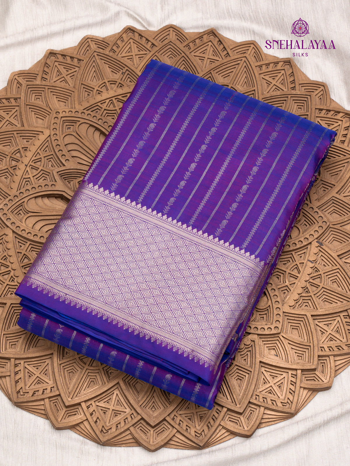 Violet Kanjivaram Silk Saree